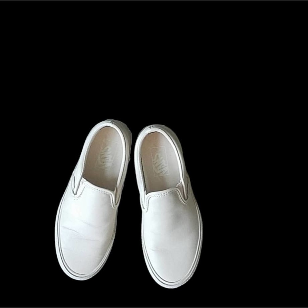 Vans Beige Leather Slip On (7W)